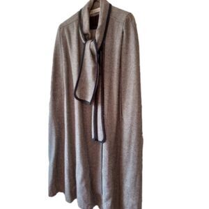 Vintage Alorna Women's Wool Cape Coat Gray RARE Poncho Size M